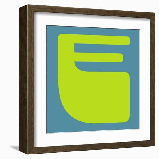 Letter E Yellow-NaxArt-Framed Art Print