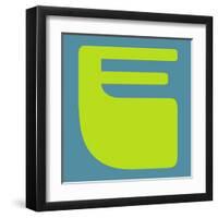 Letter E Yellow-NaxArt-Framed Art Print