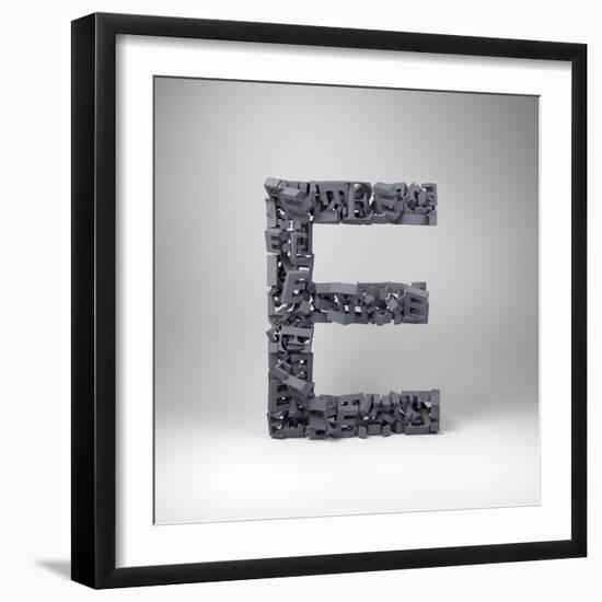 Letter E-badboo-Framed Art Print