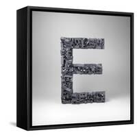 Letter E-badboo-Framed Stretched Canvas