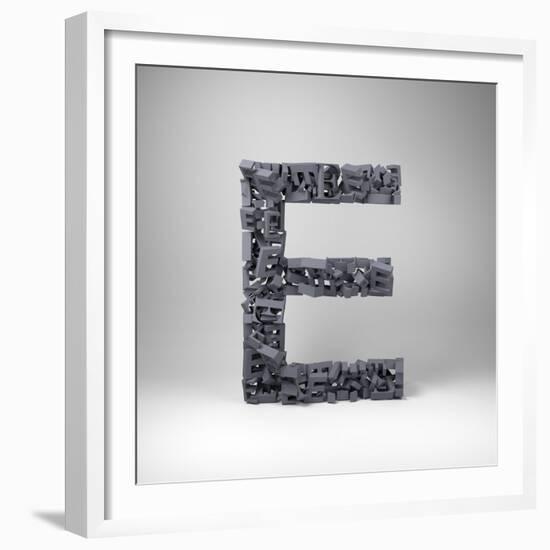 Letter E-badboo-Framed Premium Giclee Print