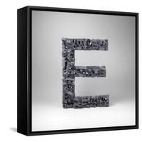 Letter E-badboo-Framed Stretched Canvas