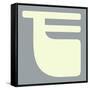 Letter F White-NaxArt-Framed Stretched Canvas