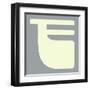 Letter F White-NaxArt-Framed Art Print