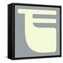 Letter F White-NaxArt-Framed Stretched Canvas