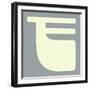 Letter F White-NaxArt-Framed Art Print