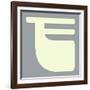 Letter F White-NaxArt-Framed Art Print