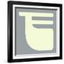 Letter F White-NaxArt-Framed Art Print