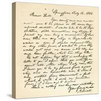 Letter from Abraham Lincoln to Alden Hall, Dated February 14, 1843-Abraham Lincoln-Stretched Canvas