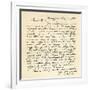 Letter from Abraham Lincoln to Alden Hall, Dated February 14, 1843-Abraham Lincoln-Framed Giclee Print