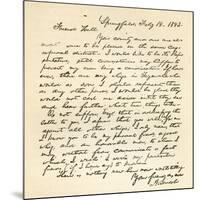 Letter from Abraham Lincoln to Alden Hall, Dated February 14, 1843-Abraham Lincoln-Mounted Giclee Print