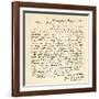 Letter from Abraham Lincoln to Alden Hall, Dated February 14, 1843-Abraham Lincoln-Framed Giclee Print