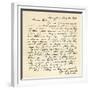 Letter from Abraham Lincoln to Alden Hall, Dated February 14, 1843-Abraham Lincoln-Framed Giclee Print