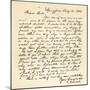 Letter from Abraham Lincoln to Alden Hall, Dated February 14, 1843-Abraham Lincoln-Mounted Giclee Print