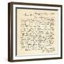 Letter from Abraham Lincoln to Alden Hall, Dated February 14, 1843-Abraham Lincoln-Framed Giclee Print