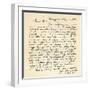 Letter from Abraham Lincoln to Alden Hall, Dated February 14, 1843-Abraham Lincoln-Framed Giclee Print