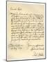 Letter from Admiral Robert Blake to the Commissioners of the Admiralty, 25th August 1654-Robert Blake-Mounted Giclee Print