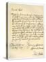 Letter from Admiral Robert Blake to the Commissioners of the Admiralty, 25th August 1654-Robert Blake-Stretched Canvas