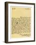 Letter from Alexander Pope to Charles Montagu, 3rd December 1714-Alexander Pope-Framed Giclee Print