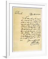 Letter from Benjamin Franklin to David Hartley Mp, 14th April 1782-Benjamin Franklin-Framed Giclee Print