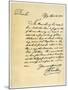 Letter from Benjamin Franklin to David Hartley Mp, 14th April 1782-Benjamin Franklin-Mounted Giclee Print