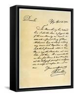 Letter from Benjamin Franklin to David Hartley Mp, 14th April 1782-Benjamin Franklin-Framed Stretched Canvas