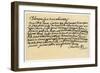 Letter from Charles Edward Stuart to His Brother Henry Benedict, 2nd November 1784-Charles Edward Stuart-Framed Giclee Print