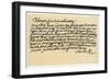 Letter from Charles Edward Stuart to His Brother Henry Benedict, 2nd November 1784-Charles Edward Stuart-Framed Giclee Print