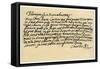 Letter from Charles Edward Stuart to His Brother Henry Benedict, 2nd November 1784-Charles Edward Stuart-Framed Stretched Canvas