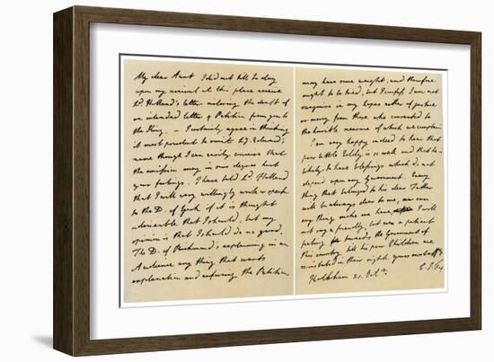 Letter from Charles James Fox to His Aunt Emily, 21st October 1798-Charles James Fox-Framed Giclee Print