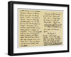 Letter from Charles Lamb to John Clare, 31st August 1822-Charles Lamb-Framed Giclee Print