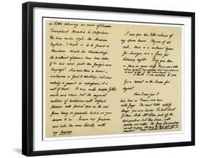 Letter from Charles Lamb to John Clare, 31st August 1822-Charles Lamb-Framed Giclee Print