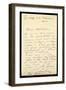 Letter from Claude Monet to Berthe Morisot, 1888 (Pen and Ink on Paper)-Claude Monet-Framed Giclee Print