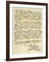 Letter from Daniel Defoe to Charles Montague, 1705-Daniel Defoe-Framed Giclee Print
