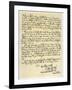 Letter from Daniel Defoe to Charles Montague, 1705-Daniel Defoe-Framed Giclee Print