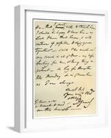 Letter from David Garrick to Edward Gibbon, 8th March 1776-David Garrick-Framed Giclee Print