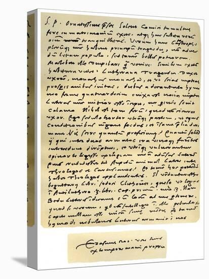 Letter from Desiderius Erasmus to Nicholas Everaerts, 24th December 1525-Desiderius Erasmus-Stretched Canvas