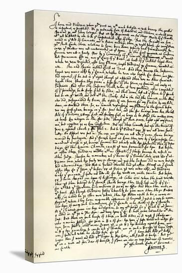 Letter from Dr John Donne to Sir Robert Cotton, C1602-John Donne-Stretched Canvas