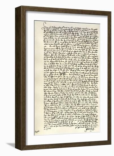 Letter from Dr John Donne to Sir Robert Cotton, C1602-John Donne-Framed Giclee Print