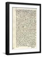 Letter from Dr John Donne to Sir Robert Cotton, C1602-John Donne-Framed Giclee Print