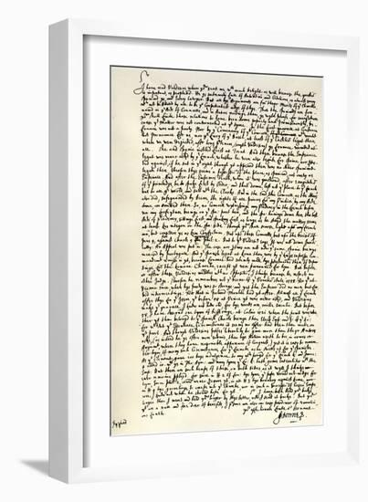 Letter from Dr John Donne to Sir Robert Cotton, C1602-John Donne-Framed Giclee Print