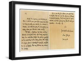 Letter from Dr Samuel Johnson to Warren Hastings, 29th January 1781-Dr Samuel Johnson-Framed Giclee Print