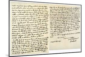 Letter from Edmund Burke to John Douglas, 31st July 1791-Edmund Burke-Mounted Giclee Print