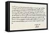 Letter from Edward VI to His Uncle, Edward Seymour, 18th September 1547-null-Framed Stretched Canvas