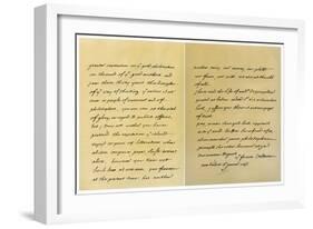 Letter from Francois Marie Arouet De Voltaire to George Keat, 16th January 1760-Voltaire-Framed Giclee Print