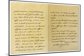 Letter from Francois Marie Arouet De Voltaire to George Keat, 16th January 1760-Voltaire-Mounted Giclee Print