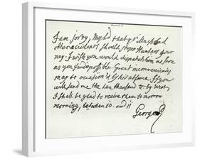 Letter from George II to the Duke of Newcastle, 1759, published in 'Leisure Hour', 1891-null-Framed Giclee Print