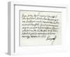 Letter from George II to the Duke of Newcastle, 1759, published in 'Leisure Hour', 1891-null-Framed Giclee Print