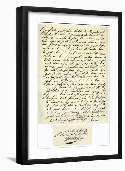 Letter from George Villiers, Duke of Buckingham, to James I, 25th April 1623-George Villiers Buckingham-Framed Giclee Print