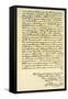 Letter from George Washington to the Earl of Buchan, Philadelphia, 22nd April 1793-null-Framed Stretched Canvas